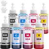 SHUOLEI 664 Inchiostro Compatibile con Epson 664 (T6641 T6642 T6643 T6644) Flaconi di Inchiostro Multipack per ET 2600 ET 2650 ET 2550 ET 4500 ET 3600 ET 2500 ET 4550 ET 14000 ET 16500 L355 L100 L110