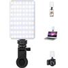 Kioylmo Luce Selfie portatile con Flash, 3 modalità di illuminazione, luminosità regolabile, videocamera ricaricabile con clip, lampada selfie con batteria da 2000 mAh, CRI 95+, luce fotografica per TikTok