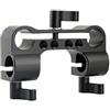 NICEYRIG Morsetto per asta da 15 mm Doppio blocco per guida a 90 gradi per videocamera DV/DC Sistema di supporto per spalla
