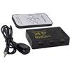 zdyCGTime Switcher HDMI1.4 con telecomando a infrarossi 4K smart 5 porte,Video HD 1080P HDMI 5 in 1 fuori,Adatto a quelli con interfaccia HDMI HDTV digitale,DVD,Xbox360 e altri dispositivi.(1Pezzo)