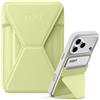 MOFT MagSafe Portafoglio Supporto per iPhone Serie 16/15/14/13 Compatibile con MagSafe, MOVAS Pelle Vegana Supporto Magnetico per Telefono con 3 Angoli di Visione, 2 Porta Carte (Avocado)