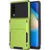 SORAKA Custodia per Huawei P30 con portacarte Portafoglio Custodia Armatura Huawei P30 Custodia PC TPU 2 in 1 a doppio strato Custodia paraurti antiurto può contenere 5 carte