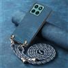 YANJIEER ESONG Cover per Motorola EDGE 60 PRO Case con Cordino Cinturino,Custodia In Pelle Caso per Donna ragazze Con Tracolla Collana,Catena Laccio Case,Ultra Sottile Antiurto Shell Blu