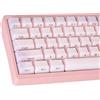 Hyekic Crystal Jelly Keycaps PBT 113 Keys Pink Custom Dye Sublimation OEM Profile Translucent Side Print for Cherry/Gateron MX Switches Mechanical Keyboard