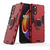 MaiJin LuluMain Compatibile con Oppo Realme 7 PRO Cover, Custodia Armor Anello Cavalletto (Funziona con Il Supporto Magnetico per Auto) Case Paraurti (Rosso)