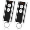 pepape 2 trasmettitori per garage in acciaio standard Entrematic RCU 433-2K, EA433 2KM, EA433 2KS, N002800, compatibile con Crawford Normstahl 433,92 Rolling Code Garage telecomando