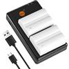 DSTE 2PCS PS-BLM5 BLM-5 Batteria & Caricatore Compatibile per Olympus E1, E5, E3, E300, E330, E500, E510, E520, C-8080, C-7070, C-5060