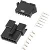 A ABSOPRO Connettore Alloggiamento SM 2.54mm 6 Pin Nero Set da 40 per Cavi | Plastica E Metallo. Crimpatura Terminale. Pin Maschio 20mm, Femmina 12mm. Alloggiamento 12x21x6.7mm E 18.5x18x9mm.