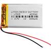 Liter energy battery Batteria 403048 LiPo 3.7V 600mAh 2.22Wh 1S 5C Liter Energy Battery per l'elettronica Ricaricabile Telefono Portatile Smartwatch Orologio GPS - Non adatto per Radiocomando 50x30x4mm (600mAh|403048)