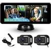Hodozzy Baby Monitor in Auto con Telecamera 720P, Schermo IPS da 6,86 Pollici, Specchio per Seggiolino Auto per Bambini per Guardare Bambini, Animali Domestici, Visione Votturna