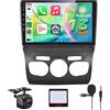 Hodozzy 【4+64G】Hodozzy Carplay Autoradio per Citroën C4 DS4 2013-2017, 10 Pollici Touchcreen Stereo Auto Bluetooth con Android Auto/EQ/Navi/Wifi/RDS/USB/SWC