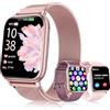 Miecgth Smartwatch Donna 1.83 TFT Orologio Donna con Chiamate Bluetooth Fitness Tracker 120+ modalità Sportive 24H Frequenza Fisiologia Femminile SpO2 IP68 Sonno per iOS Android (Rosa)