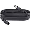 Security-01 Cavo di prolunga di alimentazione DC da 8 m, presa 5,5 mm x 2,1 mm, DC 5 V 6 V 9 V 12 V 24 V per telecamere di sicurezza, DVR, router, stampante, striscia LED, Nero