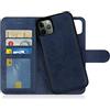 MyGadget Cover per iPhone 11 Pro Max - Custodia Libretto Magnetica - Custodia Portafoglio Flip Wallet Case Porta Carte Similpelle PU Removibile Blu Scuro