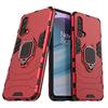 MaiJin Compatibile con OnePlus Nord CE 5G, OnePlus Nord Core Edition 5G Cover, Custodia Armor Anello Cavalletto (Funziona con il Supporto Magnetico per Auto) Case Paraurti (Rosso)