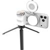 TELESIN Fun Shot Impugnatura Smartphone + C03 Luce Selfie Magnetica (Argento) + Treppiede in Metallo, con Telecomando Bluetooth Staccabile, Compatibile con iPhone/MagSafe/Android