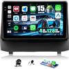 CAMECHO 4+128G Android 15 Autoradio 9 Pollici per Ford Fiesta 2009-2014 con Telecamera Posteriore, Senza Fili Carplay Android Auto Radio Bluetooth con WIFI GPS FM/RDS Mirror link +Incell Touchscreen