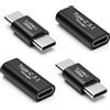 Seminer Adattatore USB C 3.1 (confezione da 4), adattatore USB C femmina a femmina, connettore tipo C maschio a maschio per MacBook Pro, tablet, Samsung Galaxy e altri