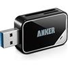 Anker USB 3.0 2 in 1 Lettore di Schede SD, per Schede SDXC, SDHC, SD, MMC, RS-MMC, Micro SDXC, Micro SD, Micro SDHC e Schede UHS-I(Nero)