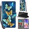 Haninsuze Cover per Samsung Galaxy A23 5G/4G, farfalla dorata