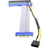 Cablecc PCI-E Express 4x a 16x Flex Extender Converter Adattatore per riser card con alimentazione a 4 pin 15 cm