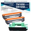 LCL Compatibile Cartucce di Toner TN1050 TN-1050 Tamburo DR1050 DR-1050 (3-Pack, 2Toner + 1Tamburo) Sostituzione per Brother HL-1110 HL-1110E HL-1112 HL-1112R HL-1112A HL-1112A HL-1200 HL-1202 HL-1212