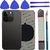 LiXiongBao Sostituzione posteriore in vetro per iPhone 15 Pro, kit di ricambio con colla preinstallata + kit di riparazione (nero)