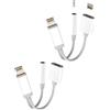 Kefiany Adattatore Jack Lightning A 3.5mm Auricolare Connettore Audio Caricabatterie (Set di 2) per IPhone 14 Pro Per IPad Auricolare Splitter Spina AUsiliaria Cavo Per Apple Adattatori Telefoo auricolare