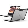 URBAN ARMOR GEAR Plyo Case per Apple MacBook Air 15 Custodia ((M4-2025), (M3-2024), (M2-2023), Protettiva secondo lo standard militare statunitense) ice/nero (trasparente)