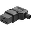 JSADZKJ Adattatore CA ad angolo retto IEC320 C19,16 A/250 V C19 staccabile connettore fai da te C19,90 gradi C19 PDU per strisce di alimentazione UPS (C19)
