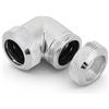 ASHATA Adattatore Filettato G1 / 4,Richer-R Filetto in Ottone 14mm OD Adattatore rRccordo per Raffreddamento ad Acqua a Gomito a 90 Gradi,Connettore per Tubo Resistente Raffreddamento ad Acqua PC(Argento)