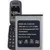 MUKUZI Batteria compatibile con Pa-nasonic KX-TU446, KX-TU446/4, KX-TU456, KX-TU456EXCE, KX-TU466EXBE, KX-TU466EXWE Smartphone Phone (ricambio per 514047AR)