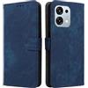 XINNI Cover per Oppo A6 PRO 5G Custodia, RFID Protection Flip Magnetica Pelle PU/TPU Portafoglio, Blu