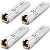 QINIYEK 1.25G SFP-T, 10/100/1000BASE-T RJ45 SFP in rame per Cisco GLC-T/SFP-GE-T/GLC-TA, Mikrotik SRJ01, Supermicro, fino a 100 m (confezione da 4)