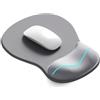 XFSRG Mouse Ergonomico Tappetino Gaming con Poggiapolsi Tappetino per Mouse in Gel Comfort e Supporto per Polso Ideale per Ufficio e Casa (Grigio)