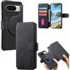 Ysnzaq Portafoglio Custodia per Google Pixel 10 / Pixel 10 Pro CXMG Nero | 2 in 1 Pelle PU Flip Cover, 4 Slot Schede, Rimovibile Portacarte, Supporto, Magnetica Custodia, Protezione Completa Antiurto