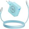 AKELON Caricatore USB C 100W, AKELON GAN Alimentatore PD 3.0 per MacBook Air, MacBook Pro, iPhone 15 14, iPad Pro, Samsung Galaxy S24 S23 Ultra, Chromebook, Lenovo, HP, ASUS, DELL Laptop, 2M USB C Câble