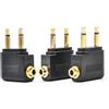 GeekerChip Adattatore per Aereo Adattatore Aereo per Cuffie, 3 Pack（Nero）