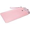 GEEKRIA Custodia da trasporto per tastiera Geekria compatibile con Logitech MX Keys Mini/Mini for Mac/Pebble Keys 2 K380s, borsa da viaggio protettiva in pelle vegana (Rosa)