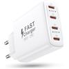 Rvntop Caricatore USB C 40W, Caricabatterie iPhone 4-Porto, Presa Multipla USBC Carica Cellulare Spina Rapido Alimentatoreper per iPhone 16 15 14 13 12 11 Pro Max Plus XR XS iPad, Samsung S25 S24 S23 Ultra