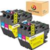 Nextpage LC3213XL Cartucce a colori compatibili con Brother LC3213 LC3211 Cartucce per DCP-J572DW DCP-J772DW DCP-J774DW MFC-J497DW MFC-J491DW MFC-J890DW MFC-J895DW (2 ciano, 2 magenta, 2 giallo)