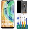 SRJTEK Kit di montaggio per Samsung Galaxy A10 2019 A105F/DS A105M/DS A105G/DS A105M LCD Screen Digitizer Glass Assembly Kit, pellicola temperata gratuita, colla e strumenti nero.
