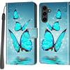 Haninsuze Cover per Samsung Galaxy S24 Plus, Portafoglio PU Pelle, farfalla