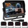 CAMSLEAD 1080P Mini Backup Telecamera per retromarcia, 9 pollici DVR IPS Monitor 4 Split Schermo Max Supporto 256GB Scheda SD