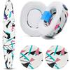 WC Mod Kit Nova Pro Wireless - Cuscinetti auricolari in gel, archetto in silicone e piastre laterali per Arctis Nova Pro Wireless, Pro Omni ed Elite di Wicked Cushions | 90's White
