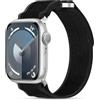 CHANRASI Cinturino Compatibile con Cinturino Apple Watch 41mm/40 mm/38 mm,Cinturini Loop Sportivi in Nylon per Ultra2/Ultra Series SE 9 8 7 6 5 4 3 2 1(Nero/Nero)