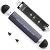 APKLVSR M.2 NVMe/NGFF SSD case, USB 3.1 Gen 2 10Gbps adattatore per 2230/2242/2260/2280, doppio protocollo M-Key B/B+M Key con porta Type-C e USB-A, compatibile con PC, laptop, Mac, Windows, Linux