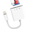 HOYULLI Lettore di schede da Lightning a SD (3 in 1) per iPhone 14 13 Pro, adattatore Micro SD Card Reader Connettore per Apple MFi Certified Ricarica per iPad Fotocamera Digitale TF Memoria Foto Tastiera