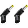VISSQH 2 Pezzi Adattatore da 90 Gradi USB 3.1 C Femmina a DC 4.8 x 1.7 mm Maschio,Presa connettore Adattatore di alimentazione USB C a DC 12V PD Emulatore Trigger
