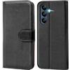 Verco Custodia a libro per Samsung Galaxy A55 5G, per Samsung A55 5G, colore: Nero